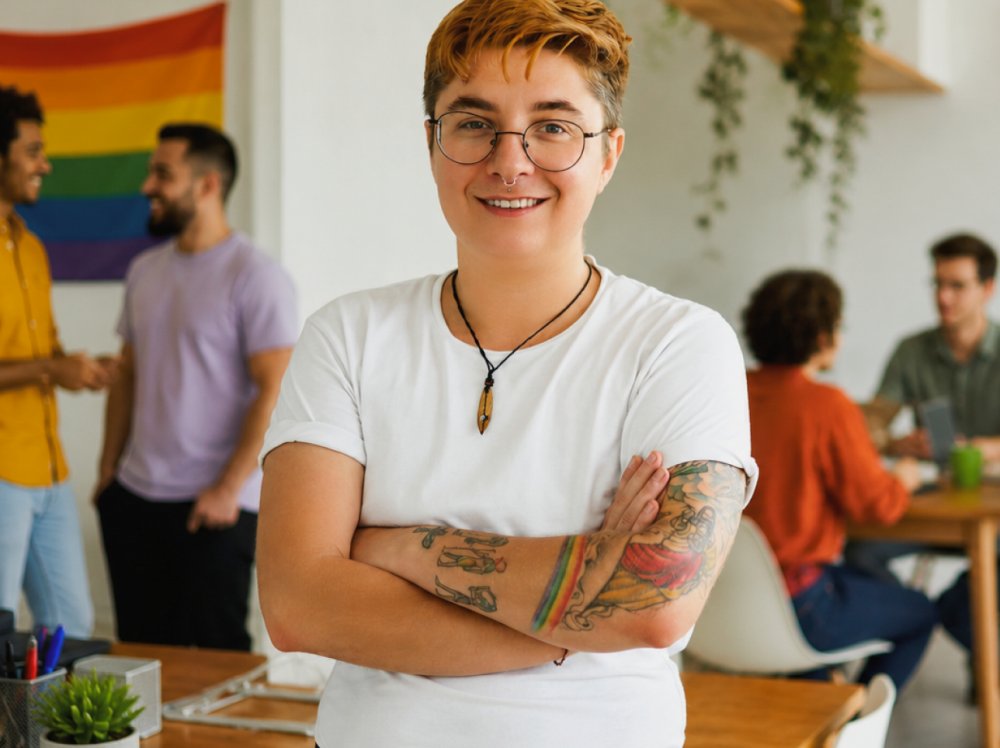 Colaborador no ambiente de trabalho