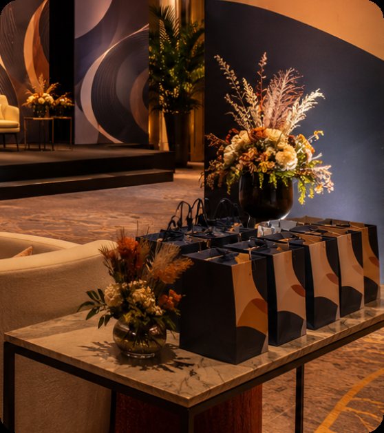 Ambientação <br>de eventos